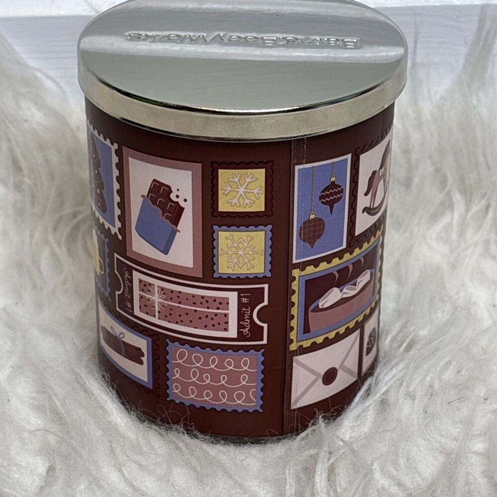 NEW Bath & Body Works Hot Cocoa & Cream Single Wick Scented Candle 8 oz / 227g - Picture 3 of 12